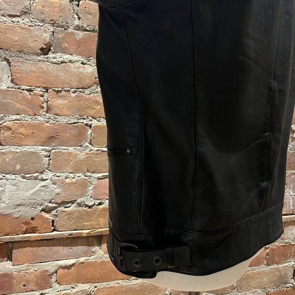 Porsche Design by BOSS Men’s Leather Biker Jacket - Picture 7 of 11